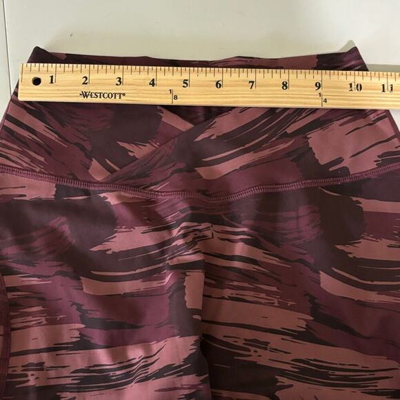 Alphalete Surface Power Ankle Legging Yoga Pant Burgundy Crossover Waist Size XS - Picture 7 of 9